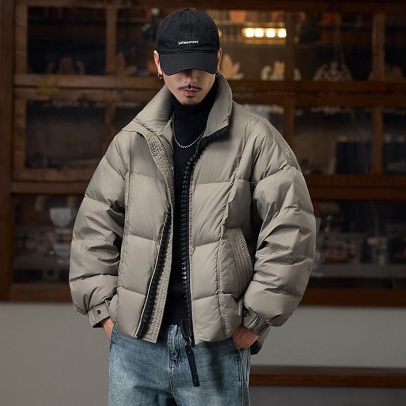 Chaqueta de plumón de pato blanco 90 para hombre, ropa de marca de moda de invierno para hombre, con capucha, cálida, informal, para el trabajo, prenda exterior para hombre