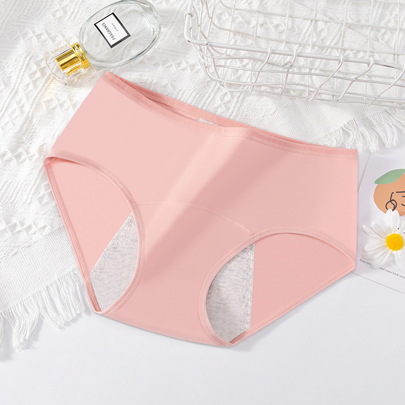 Color caramelo puro algodón transpirable pantalones físicos extra grande ensanchado impermeable a prueba de fugas cómoda ropa interior agradable a la piel