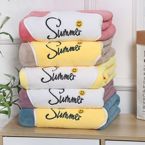 Star bath towel for women, wearable and wrapable, spring and summer home coral velvet, water-absorbent, quick-drying, Internet celebrity bath skirt, cute tube top bathrobe