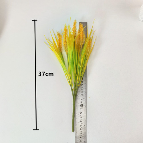 New Style Artificial Wheat Ear Rice Flower Artificial Dried Flower Plastic Flower Photography Prop Outdoor Living Room Decoration Flower Ornament