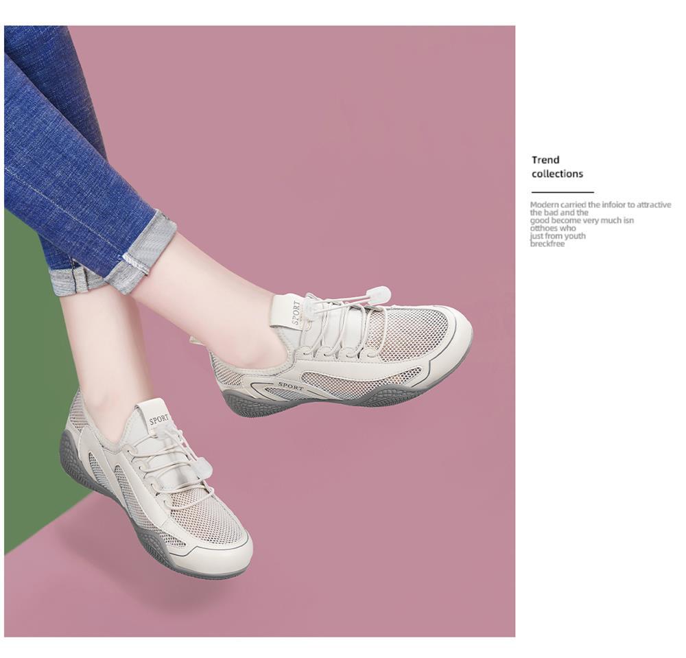 Giày thể thao nữ đế dày mùa hè 2025, sneaker lưới thoáng khí, giày trắng phong cách cổ điển — LJ 58278m màu bốn mùa, LJ 58109- 2m màu Bốn Mùa, Lưới màu xám LJ 58219m, Lưới trắng LJ 1138 chi tiết 9