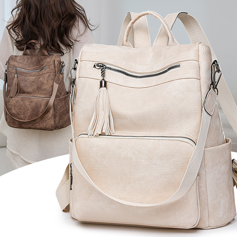 Nueva mochila antirrobo de moda casual, simple y versátil, mochila para mujer, bolso de viaje al por mayor