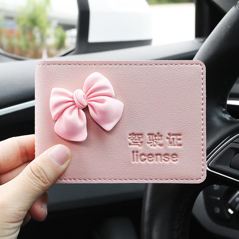 Licencia de conducir de automóvil de alta calidad, funda para tarjeta, funda de cuero, licencia de conducir femenina, personalidad creativa, funda protectora para licencia de conducir, bolsa de seis posiciones para tarjetas