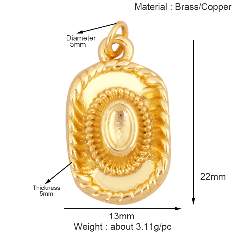 1g Weight Pendant Jewelry Making Type 10 * 15mm Jewelry Making Size DIY Jewelry Accessories Classification 1 Piece Quantity Copper Material Geometric, Windmill Pattern All Seasons Season Polished Finish Plating Design Sweet, Classic Style Style 1 Piece 10 * 15mm Copper Geometric Windmill Polished Pendant DIY Jewelry Accessories 3
