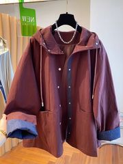 开春外套连帽休闲风衣女小个子棒球服时尚洋气春秋韩版冲锋衣夹克