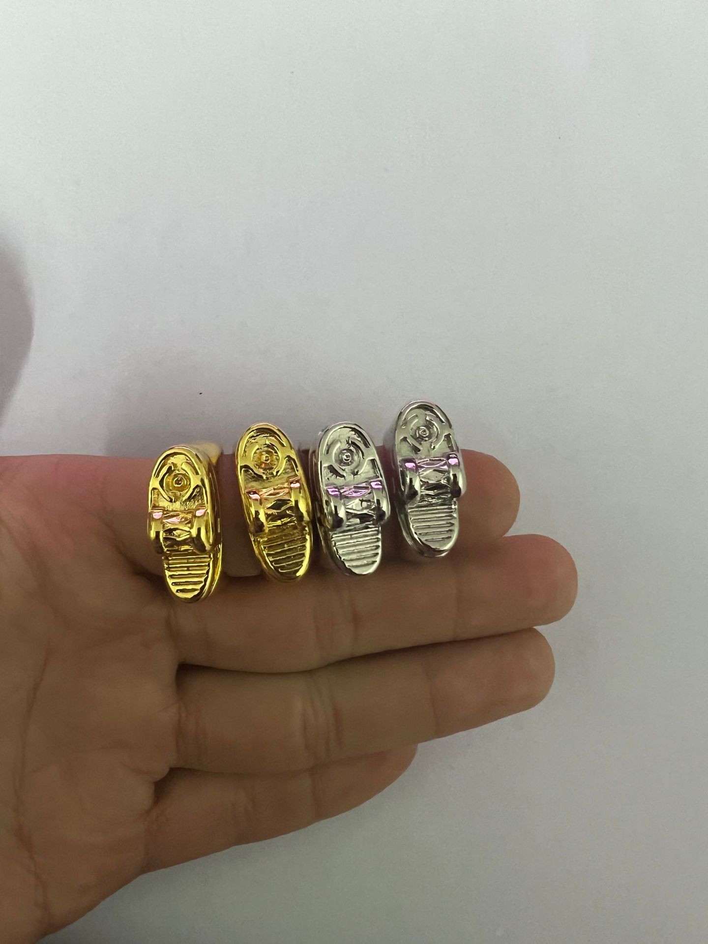 Retro Cool Style Lighter Solid Color Alloy Plating Unisex Rings display picture 3