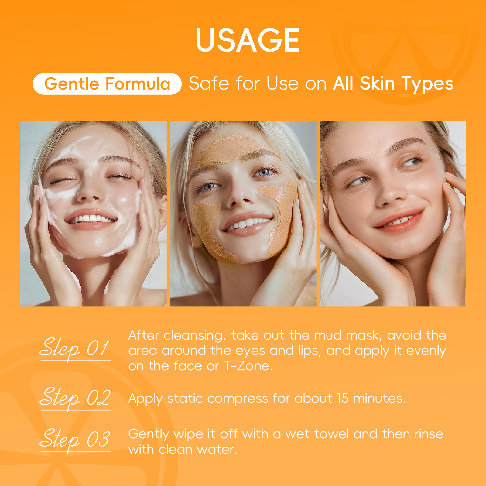 Cross-border in-stock new LAIKOU Vitamin c Mud Mask 5g*12 for pore cleansing, hydration and moisturizing, one-stop delivery undefined
