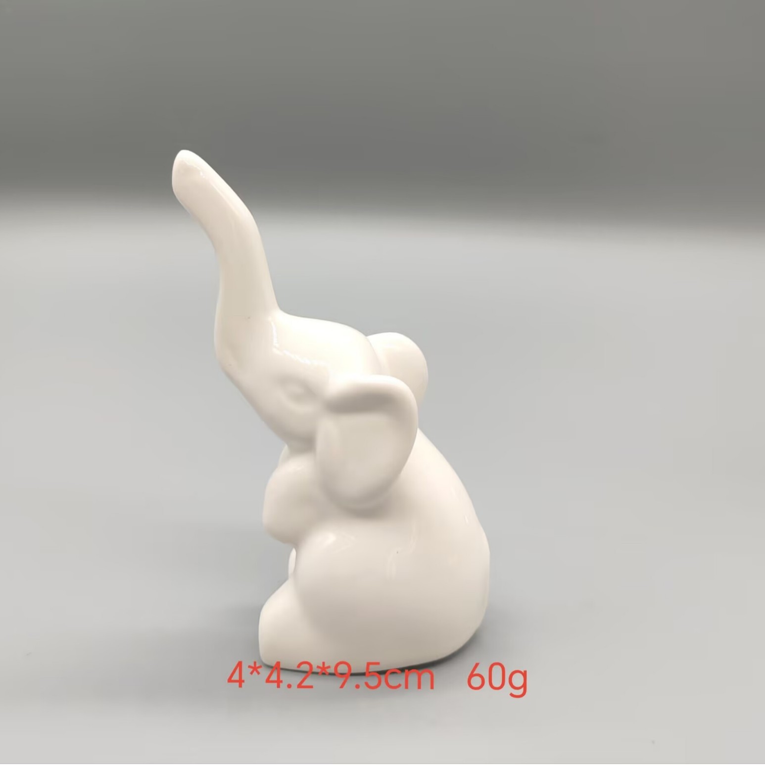 Ins-Style Ornaments, Cross-Border Ceramic Creative Elephant Mini Rabbit Ring Necklace Jewelry Stand, Animal Window Display Small Ornaments