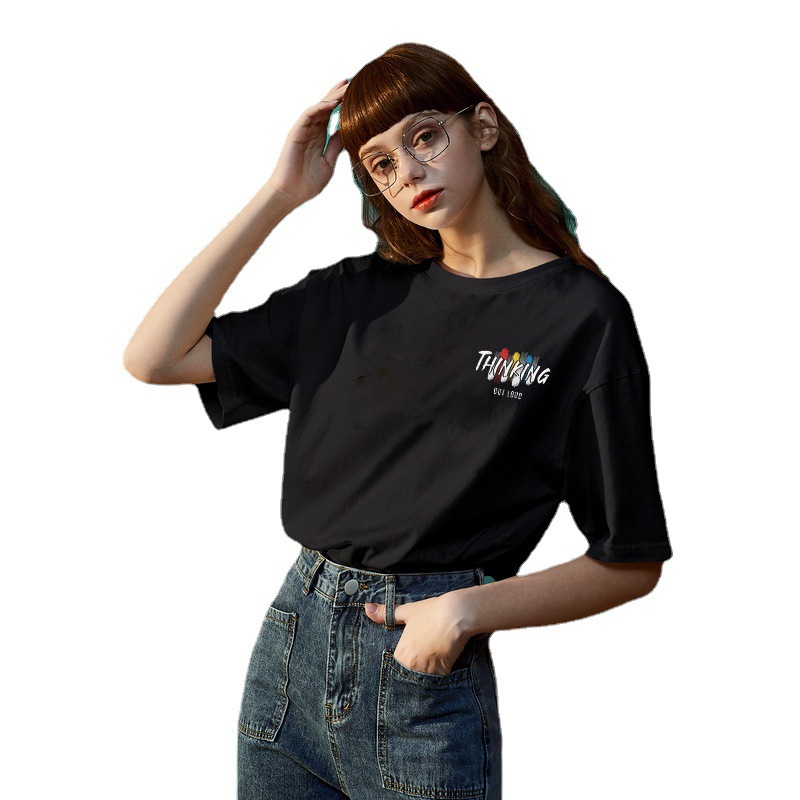 Oversize女装純綿半袖tシャツ女性寛松夏2025新型半袖太ったmm180斤の大きいサイズが痩せている