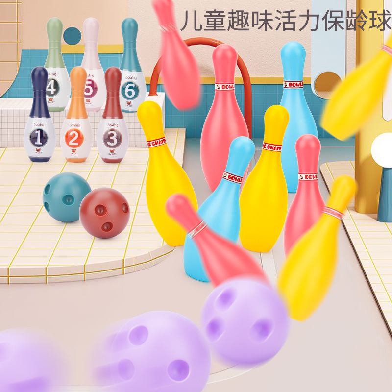 Bolos DE LOS NIÑOS juguetes plástico kindergarten ocio deportes entretenimiento 15cm juego bolos