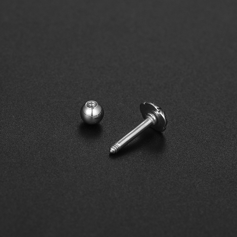 Fashion Star Flower Stainless Steel Inlay Artificial Diamond Earrings 1 Piece