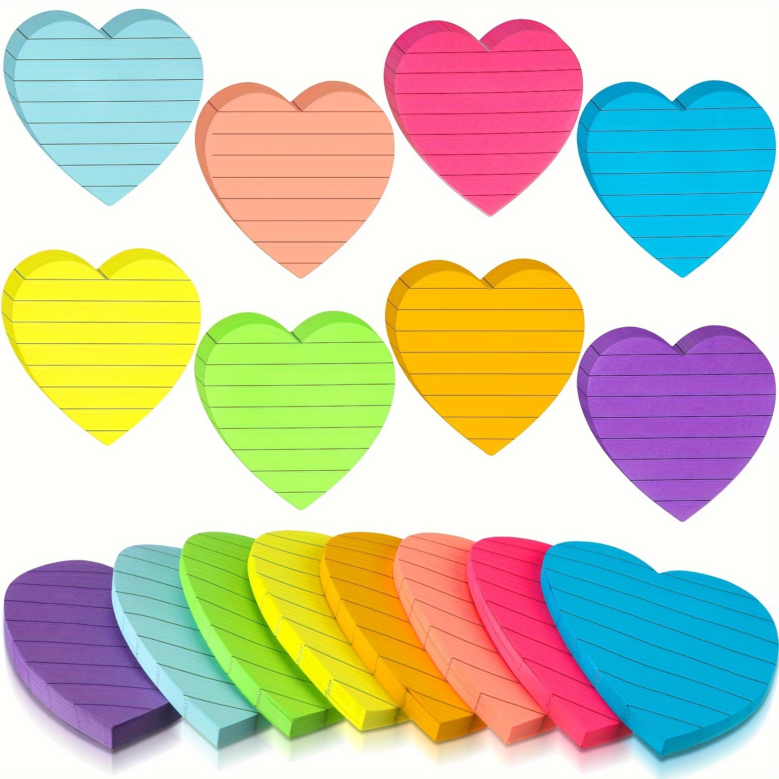 Transfronterizo 8 colores amor línea horizontal color fluorescente punto en forma de corazón post-it estrella de cinco puntas estilo de extracción creativa estilo emergente