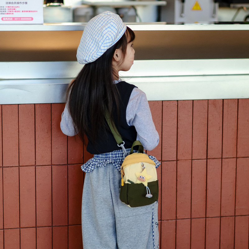 Bolsas de hombro de moda coreana para niños y niñas, lindas bolsas de mano para bebés con estrellas nuevas bolsas de comercio exterior para niños