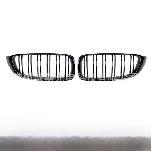Suitable for BMW 4 Series F32F36 M3F80M4F82 Modified Double Line Bright Black Middle Net Bright Black Car Grille