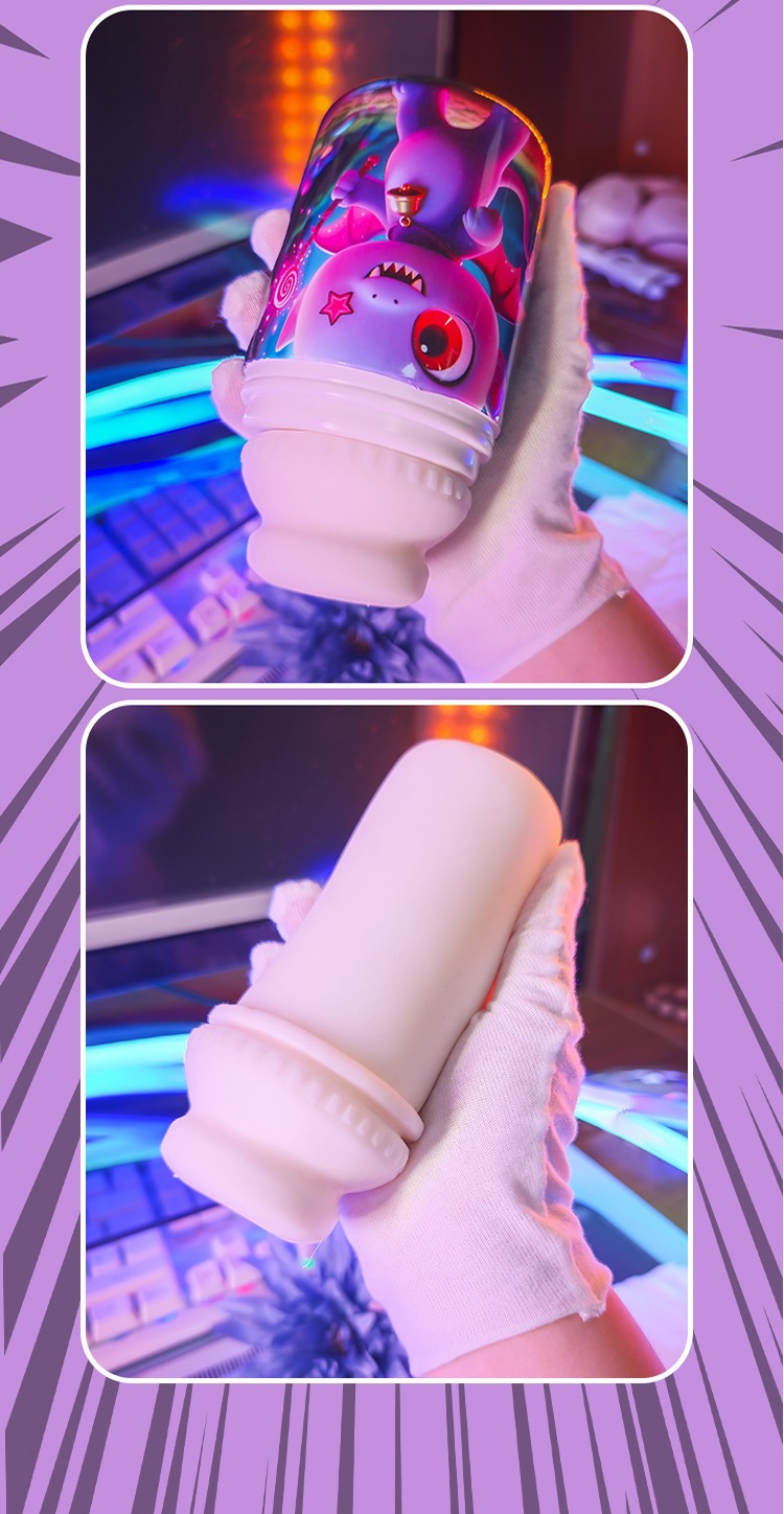 Men’s Portable Manual Masturbator with Simulated Suction, Soft TPE, USB Charging — detail image 19