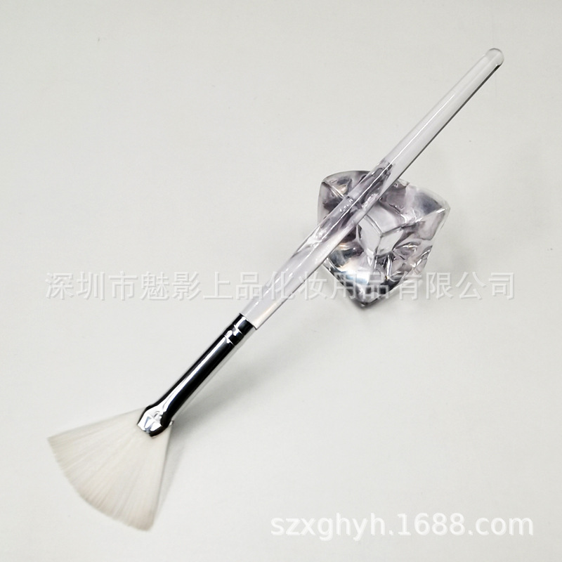 Nuevo recomendar pelo suave en forma de abanico cepillo ácido de la fruta rejuvenecimiento de la piel cepillo líquido máscara barro recubrimiento portátil solo paquete al por mayor