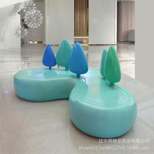 定制玻璃钢雕塑座椅摆件树坐椅凳商场创意户外园林景观公园轻奢