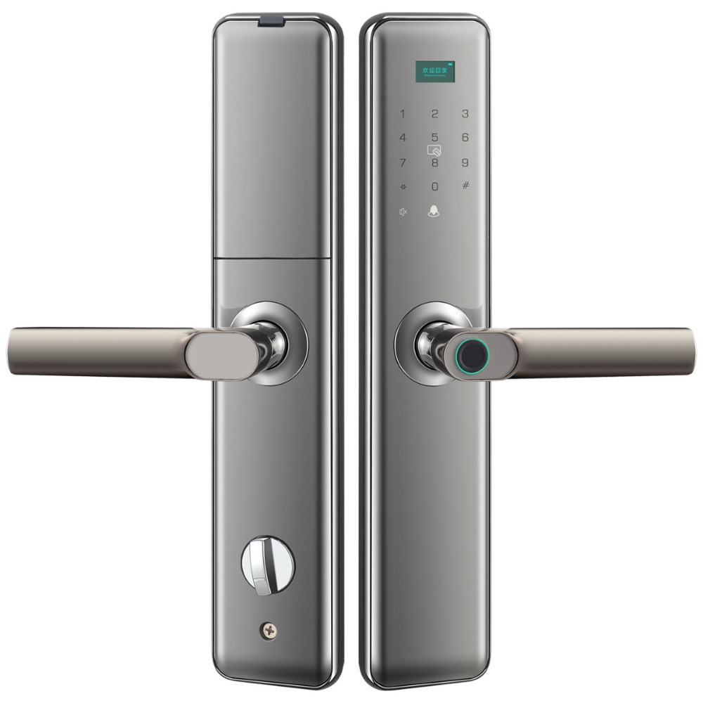 Semiautomática cerradura de huellas dactilares hogar antirrobo puerta cerradura inteligente cerradura de la puerta cerradura electrónica cerradura al por mayor