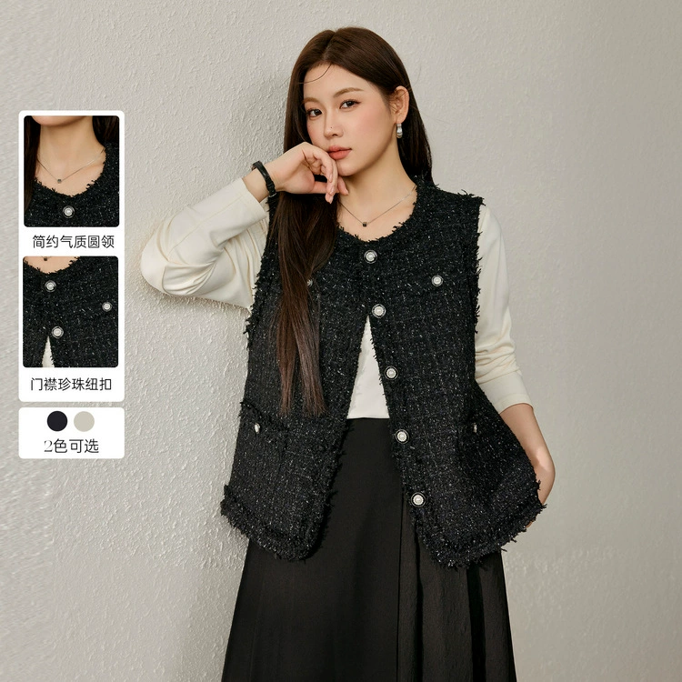 [Наденьте на улице и носите небольшой ароматный ветер] Fengshiu большой размер женской одежды легкий экстравагантный шикарный дикий жилет толстый мм зимний новый