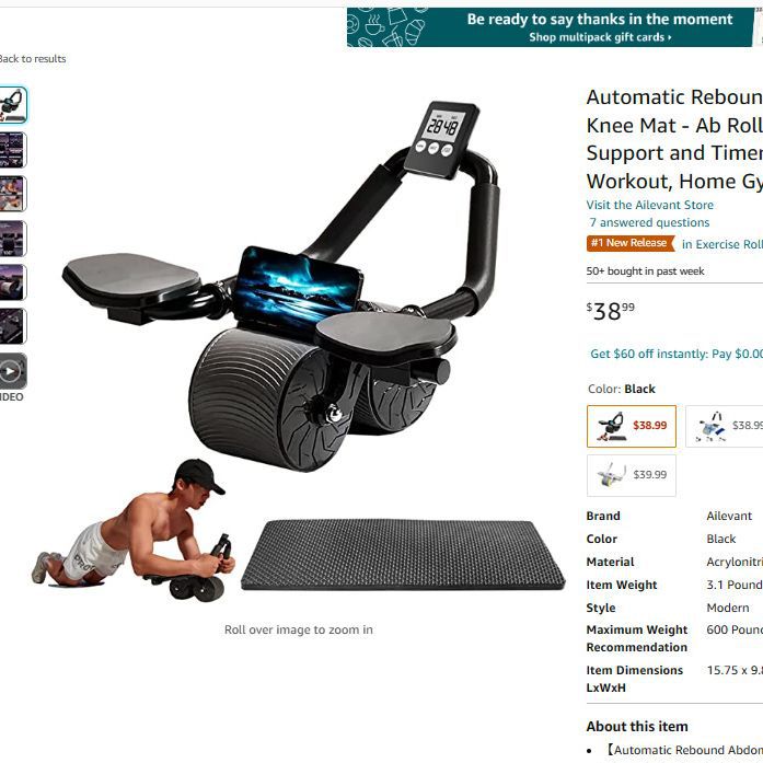 Sincronización rueda abdominal nuevo rebote automático ejercicio abdominal músculo artefacto hogar codo rodillo de apoyo equipo de fitness