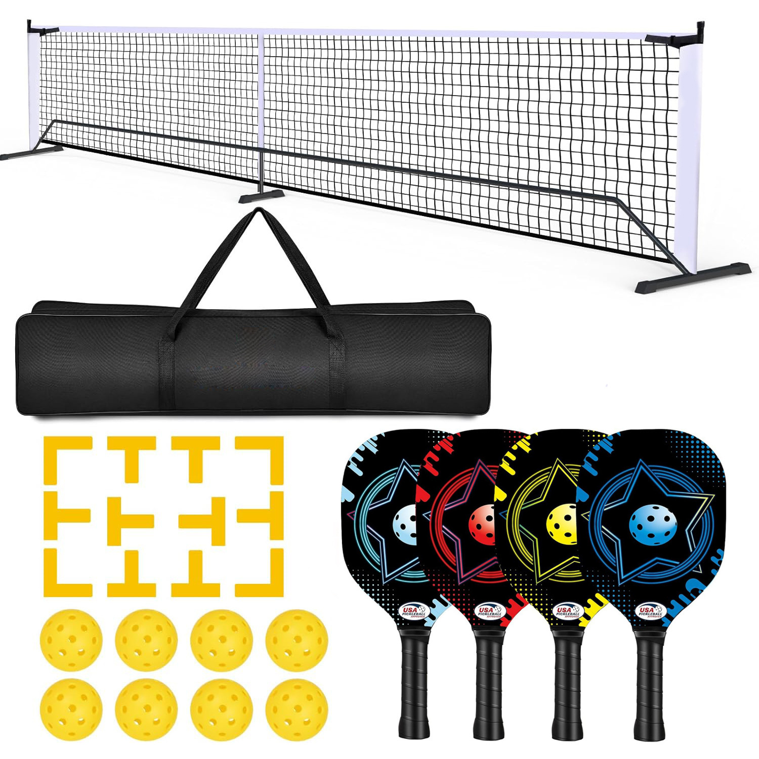 New Pickleball Net Frame Poplar Pickleball Racket Beginner Gift Set Outdoor Sports Exercise Factory Direct Sale