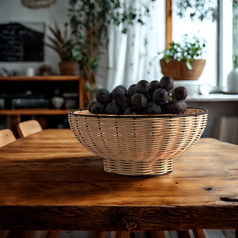 Cesta de comida de ratán real mate Cesta de palomitas de maíz Cesta de papas fritas Cesta de verduras de olla caliente Cesta de frutas Cesta de dim sum Cesta de pastel Cesta de verduras