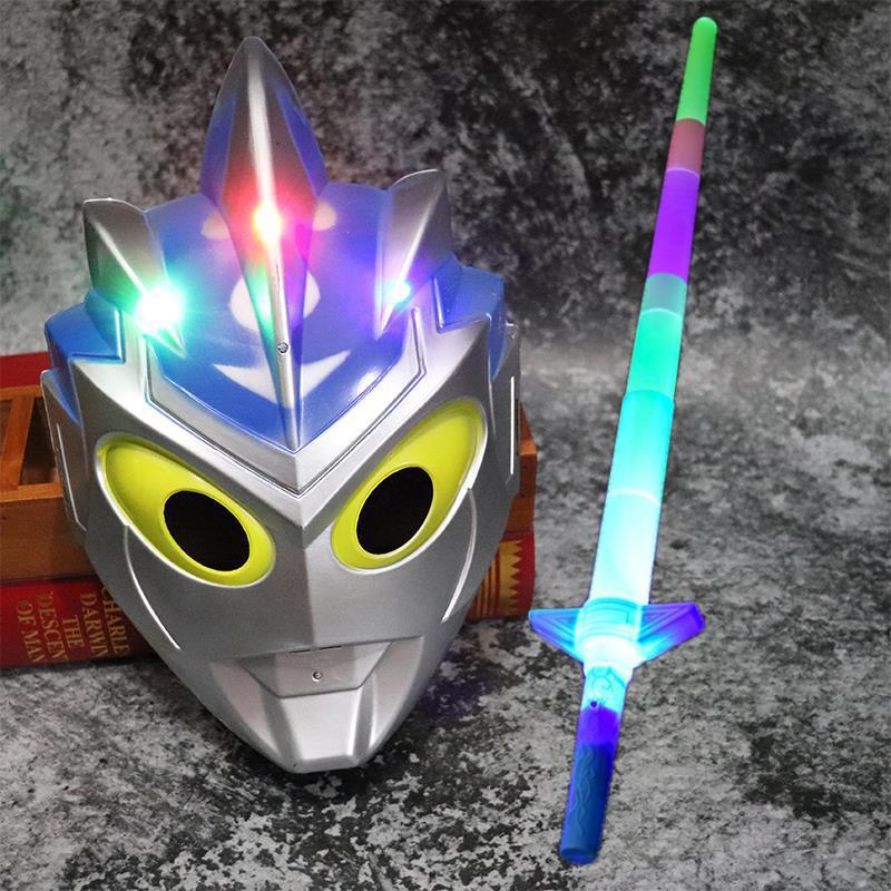 Cerro Autot máscara de niños luminosa máscara de casco de Digia Cerro armas juguetes para niños espada cuerpo