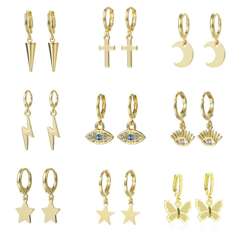 廠家直銷wish亞馬遜光面李俊基愛王的男十字架耳釘BTS耳環批發