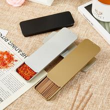 工厂现货线香沉香便携小铁盒推拉滑盖牙线创可贴棉签护理品收纳盒