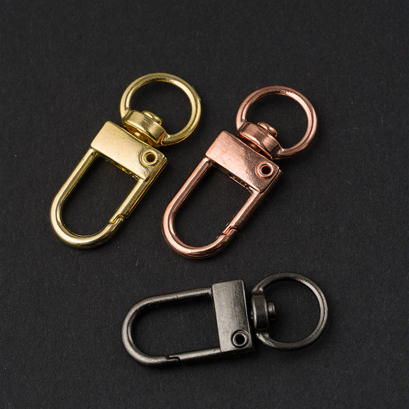 スポット亜鉛合金 DIY 小型ドアバックルカラースプレーペイント電気メッキキーホルダー回転リングバッグアクセサリー 3 点ドアバックル|undefined