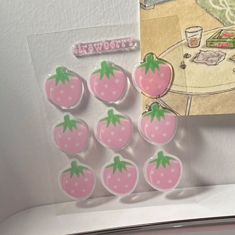 Cute Tomato Strawberry Korean Style Ins Style DIY Mobile Phone Case Tablet Jelly Sticker Decoration Same Style as Xiaohongshu Cute Tomato Strawberry Korean Style Ins Style DIY Mobile Phone Case Tablet Jelly Sticker Decoration Same Style as Xiaohongshu