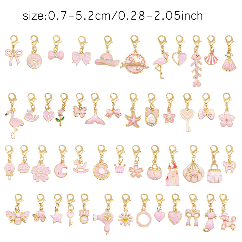 Popular Pink Oil-Drip Pendant Shoe Charms Shoe Buckles Bag Shoe Clothing DIY Decorative Accessories Oil-Drip Pendant Alloy Jewelry