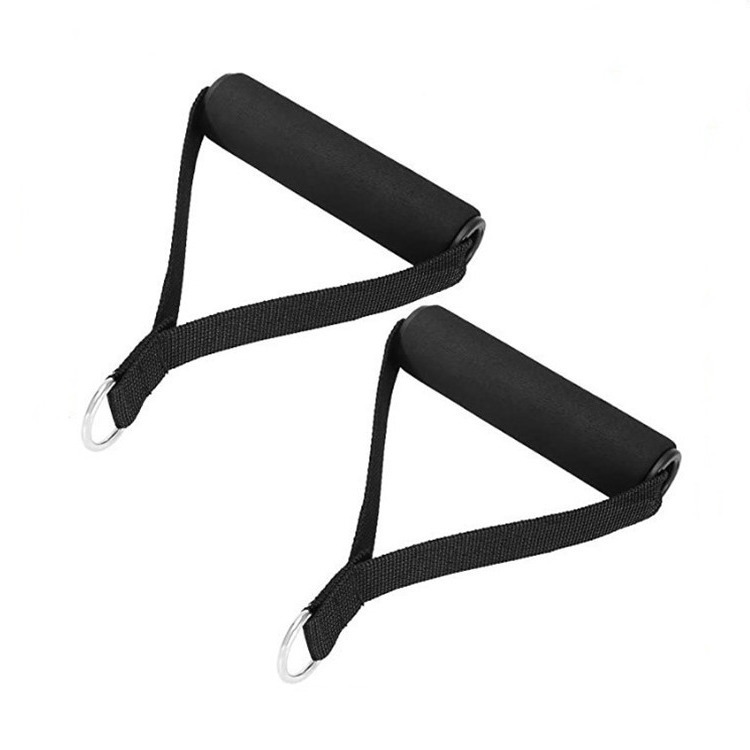 Accesorios de fitness manejar colgando dispositivo de tensión mango cuerda de tensión cuerda elástica mango de goma mango recubierto mango de esponja