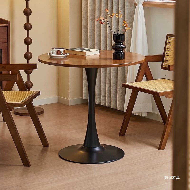 Medieval Style Dining Table, Casual Tea Table, Small Round Table, Cafe, Milk Tea Shop, Negotiation Desk