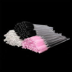 50 pieces of disposable transparent crystal rod eyelash brushes, eyelash extension brushes, eyelash combs, solid rod eyelash brushes