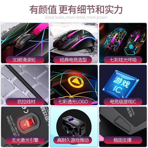 Silver Eagle G6 wired USB illuminated mouse gaming computer accessories Amazon cross-border wholesale manufacturer ebay