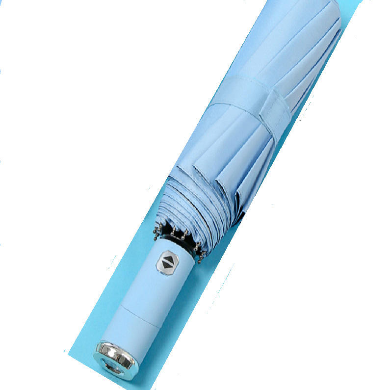 70% off 방풍 완전 자동 차양, 자외선 차단, 비즈니스 비가 오나 눈이 오나 자외선 방지 회전 LED 손전등 튜브 우산