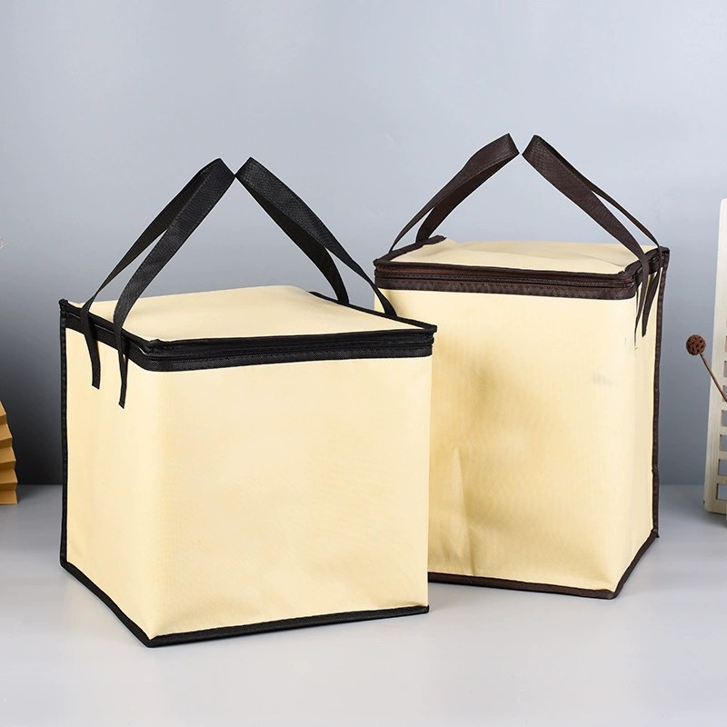 无纺布生日蛋糕手提保温袋保鲜包覆膜铝箔隔热外卖保冷袋现货批发