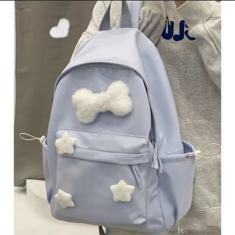 书包女ins风可爱星星双肩包 日系初高中大学生百搭少女心宝藏背包