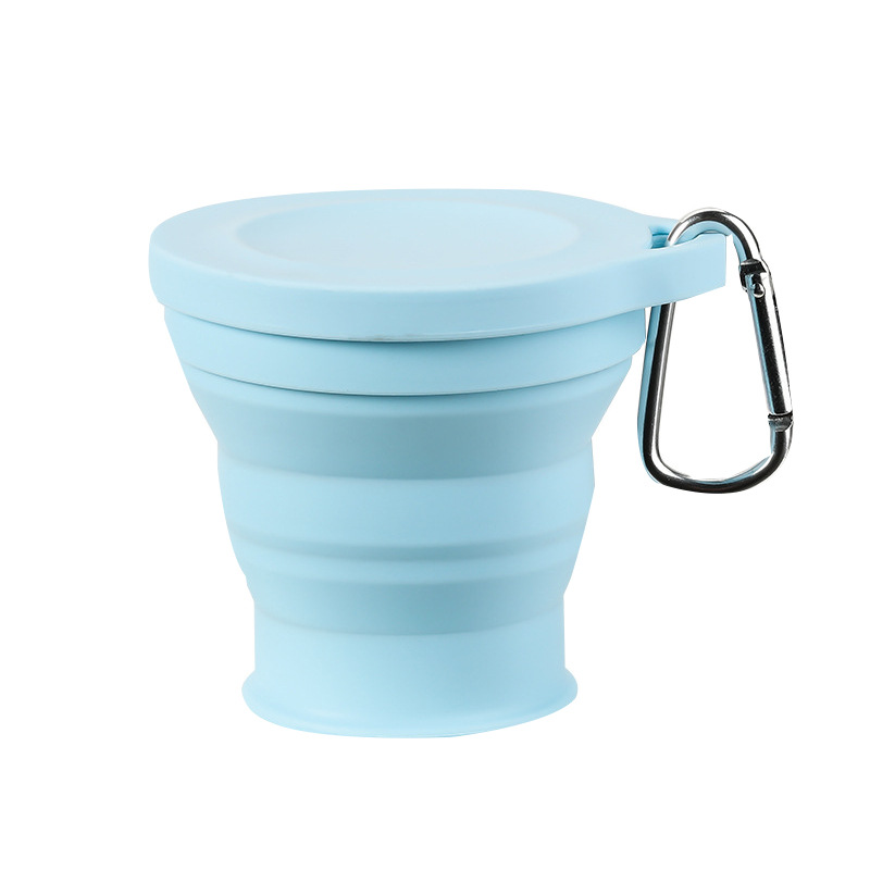 Taza de agua de silicona de compresión plegable al aire libre para perros, tazón de acompañamiento conveniente para caminar con perros, botella de agua para mascotas, agua potable y alimentos