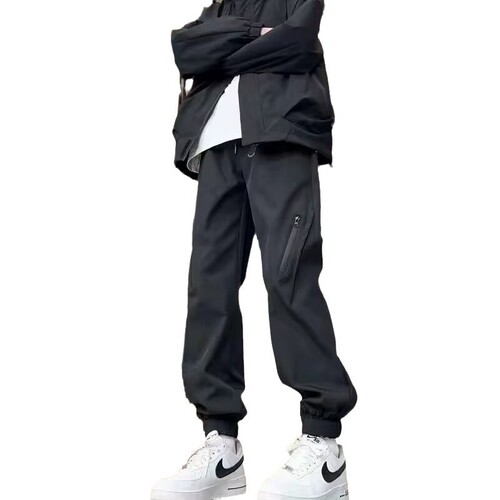 American Tactical Functional Cargo Pants for Men, High Street Micro-Ripple Work Pants, Outdoor Water Hiking Pants, Casual Pants