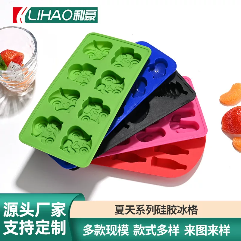 Silicone mold, mask, ice cubes