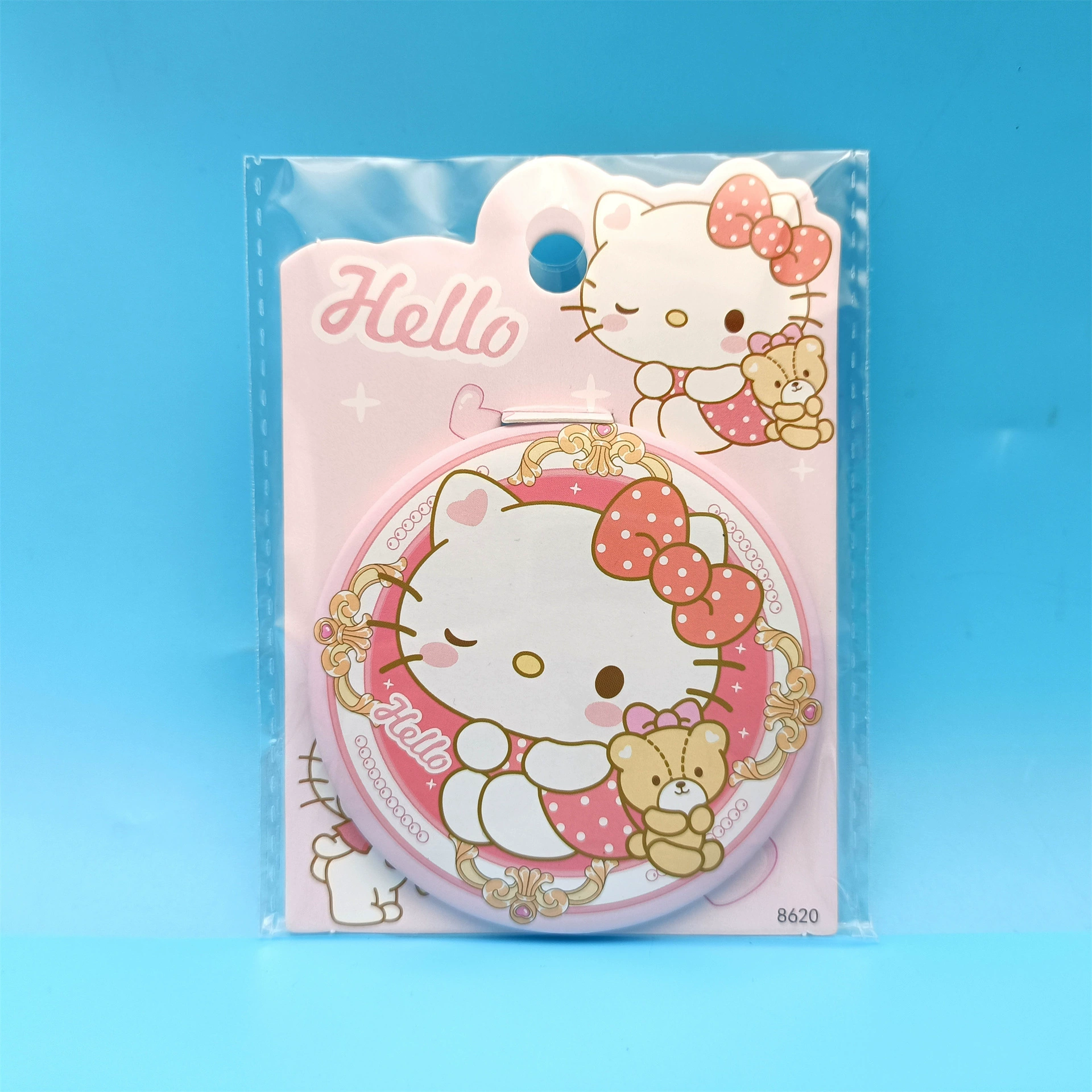 Sanrio, cute high quality handheld portable round mirror