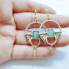 Bullet, stone inlay, retro earrings, wish, new collection, European style