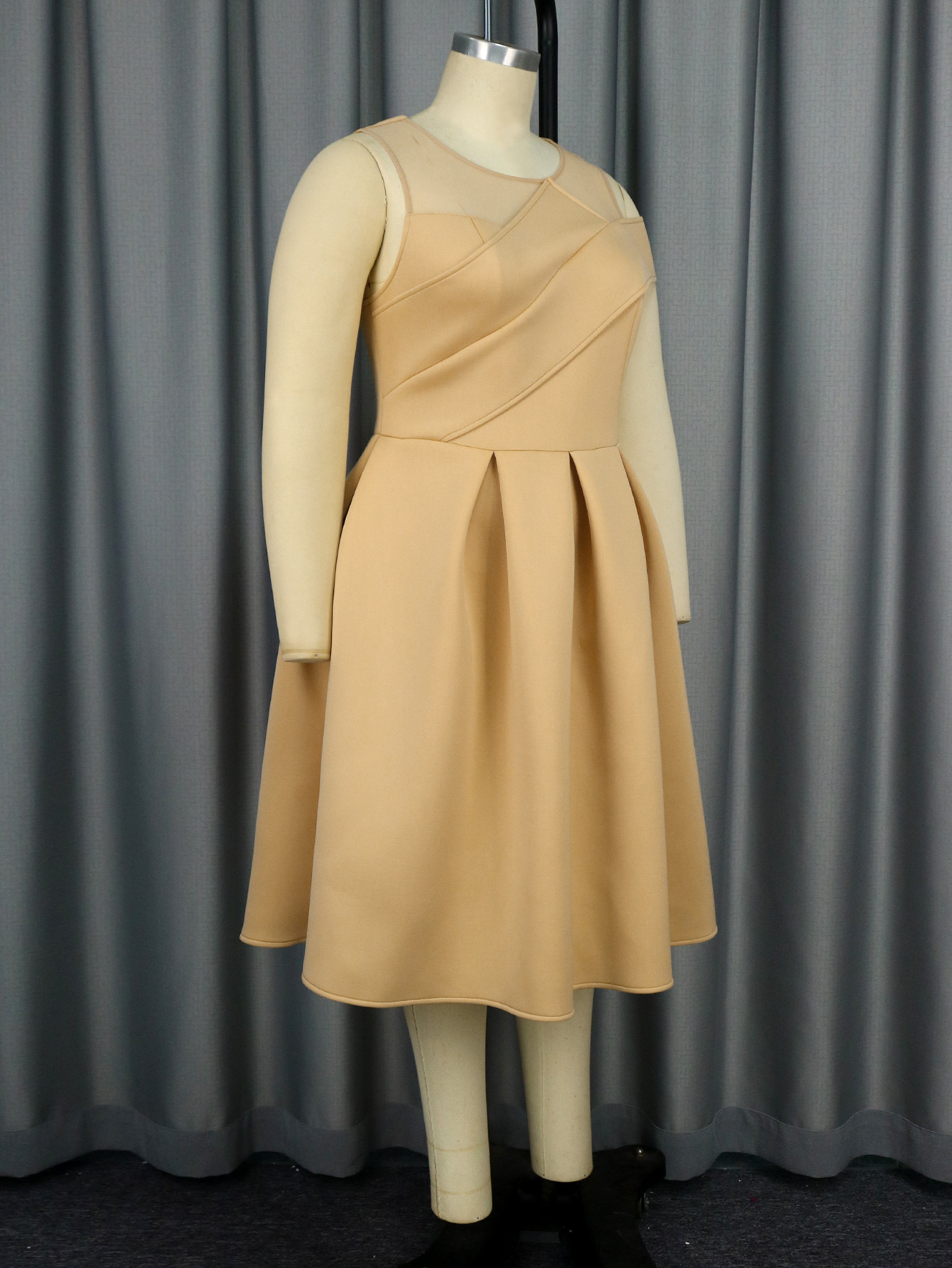 Women's Clothing Sexy sleeveless A line dress banquet party plus size graduation dress party dress_voghion.com