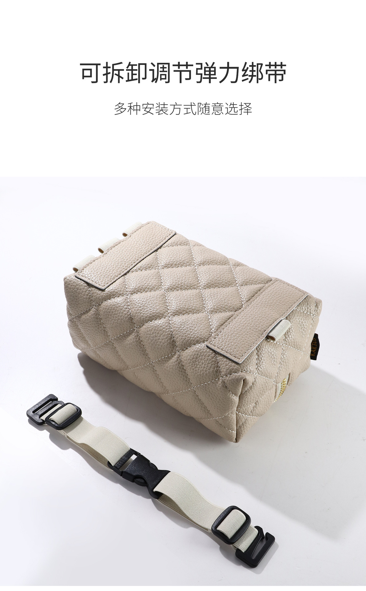 Car Tissue Box with a Light Luxury and High-End Feel, Small Chanel-Style Leather Car Armrest Box Hanging Type Car Tissue Holder