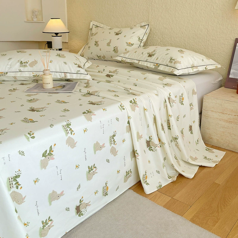 Класс А, простыни из чистого хлопка, старая грубая ткань, цельные простыни из 100% хлопка для общежития, односпальные простыни, комплект из трех предметов на все сезоны