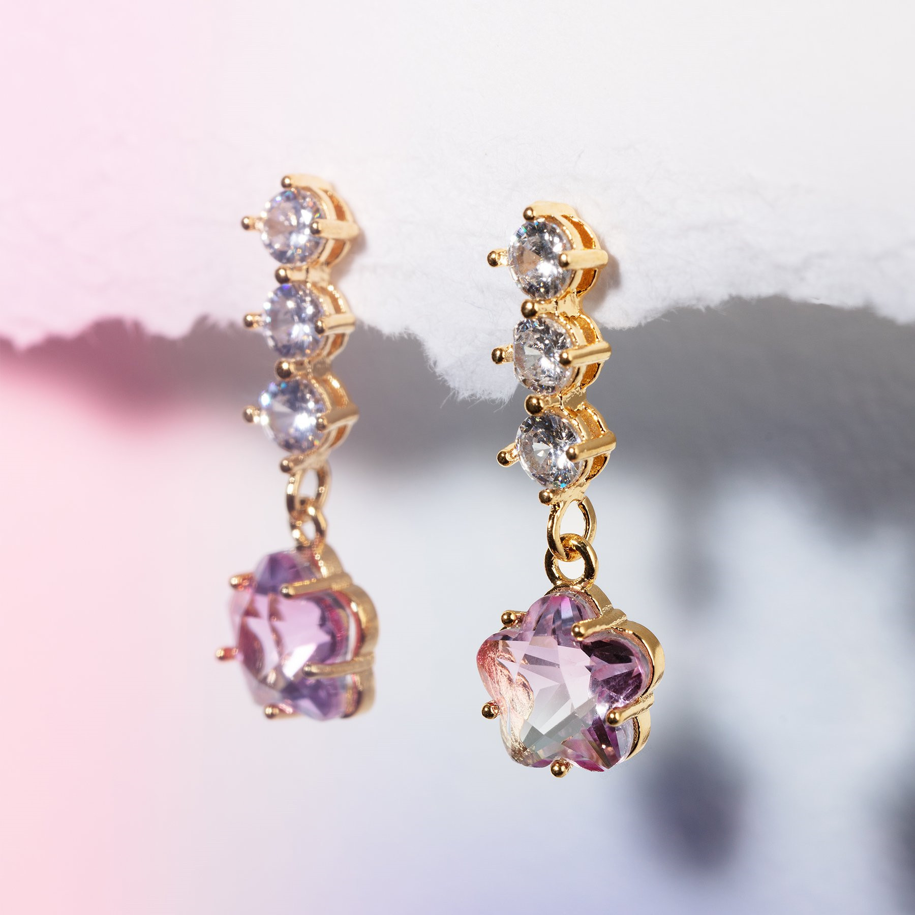 Fleur Boucles D'oreilles Micro Incrusté Zircon Boucles D'oreilles Délicates Gros display picture 3