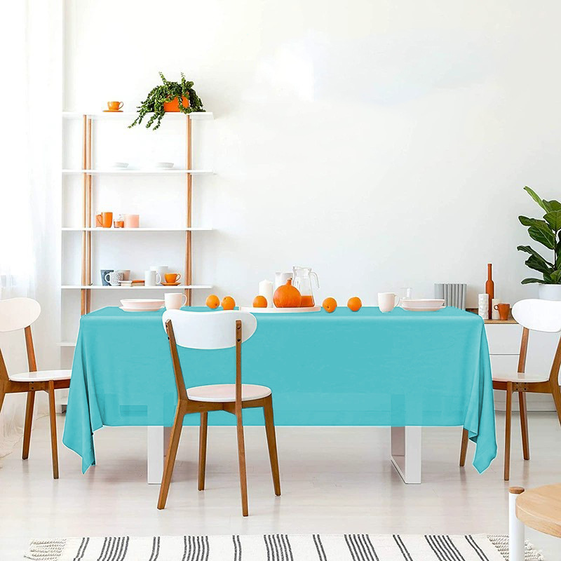 Mantel Desechable de Color Sólido, Mantel de Plástico PE Impermeable y Resistente al Aceite, Engrosado, para Hotel, Hogar, Fiesta, Venta al por Mayor, Mesa de Comedor