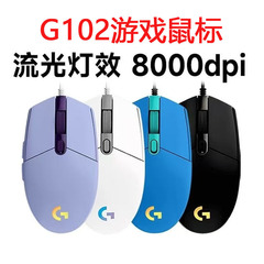 G102有線マウス電気競争ゲームマウス発光GRBランプ効果クロスボーダー電気商起爆金対外貿易羅技同金